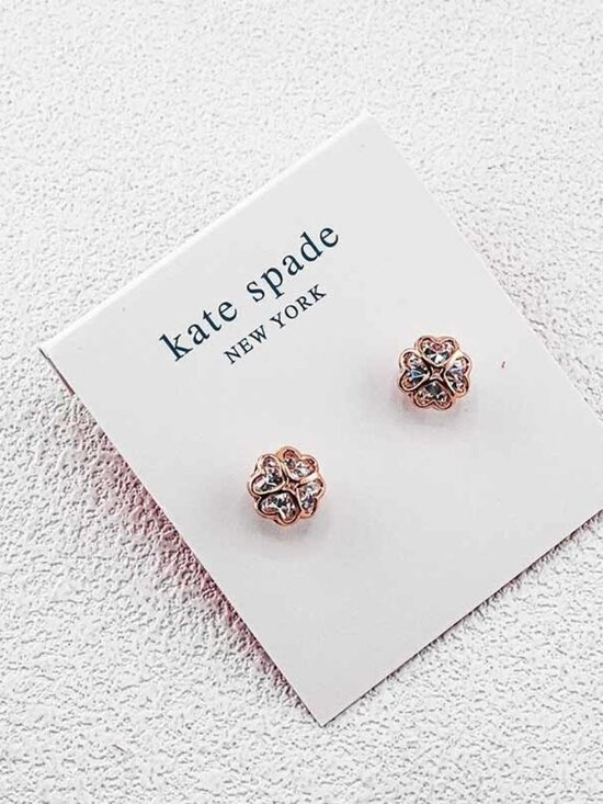 Kate Spade Jewelry - Kate Spade Four-Leaf Clover Crystal Stud Earrings
